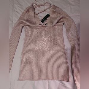 Elegant Pink Sweater In Large (Runs Small)